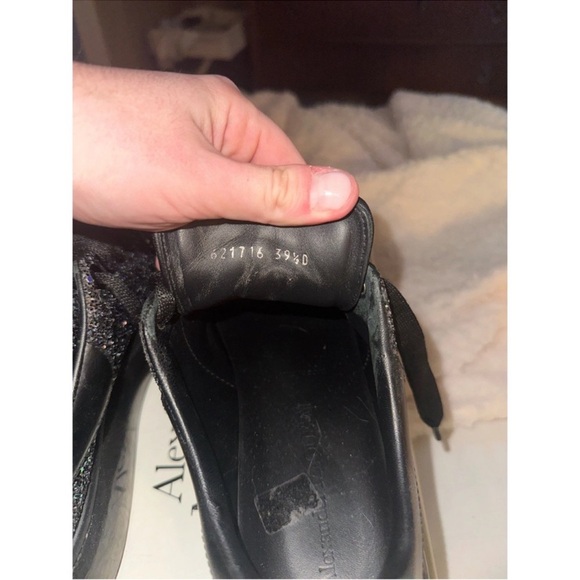 Alexander McQueen Black Glitter Sneakers - Picture 6 of 6